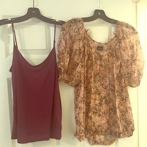 Ella Moss Silk Blouse w/ Shell